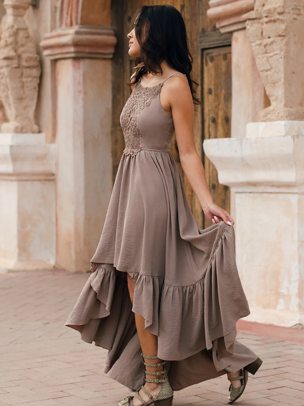 Joyfolie MALA MAXI DRESS IN Clay - Picture 5 of 8